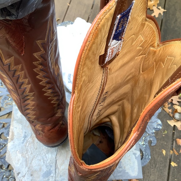Vintage Panhandle Slim Brown Western Boots Women’s Size 6 Narrow - Picture 11 of 15